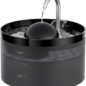 108oZ Cat Water Fountain, Pet Waterer Fountain with Ultra Silent Pump, Activated Carbon Filter Keep Water Fresh, Faucet Design, Anti Sputtering, Suit for All Kinds of Cat