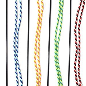 Cat Wands, 4 PCS Colorful Rope Cat Toys Interactive Cat Teaser Wands with Bell for All Breed Sizes