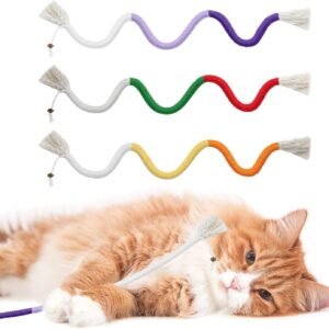 3pcs Safe Cat Rope Toy,Teeth Clean Toy for Cat, Cat Chew Toys for Indoor Cat,Kitten Interactive Toys
