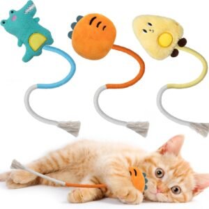 3pcs Safe Cat Rope Toy with Catnip,Teeth Clean Toy for Cat, Cat Chew Toys for Indoor Cat,Kitten Interactive Toys